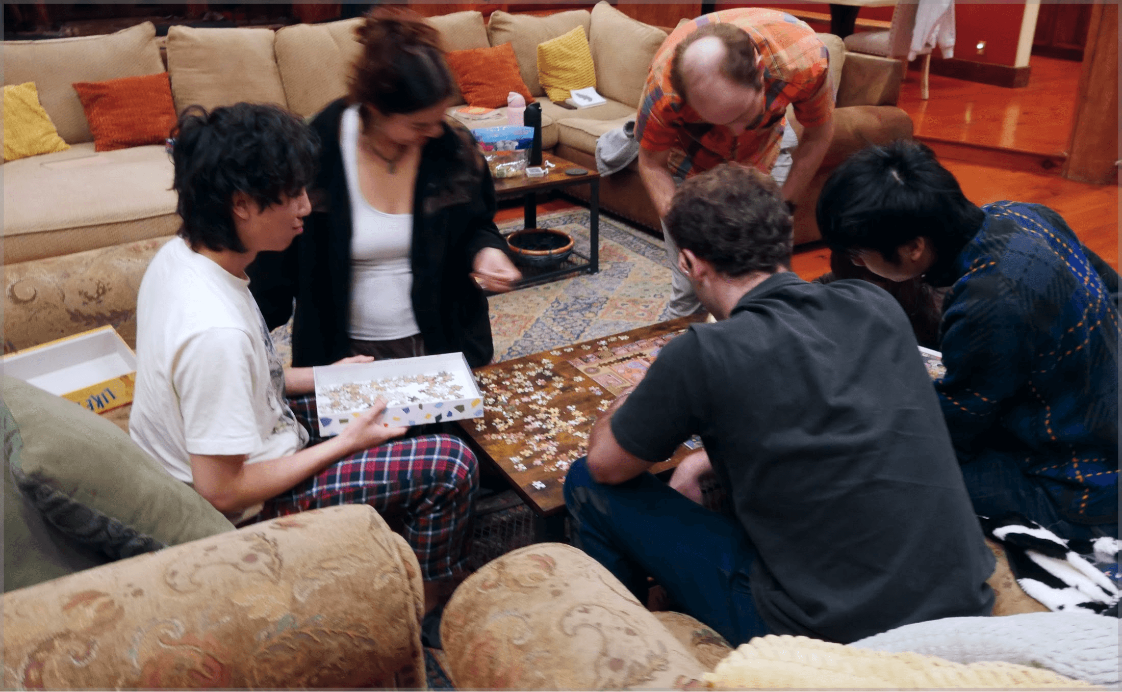 Team solving a puzzle